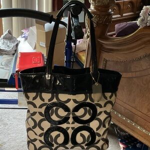 Stylish Black and Cream Tote Bag
